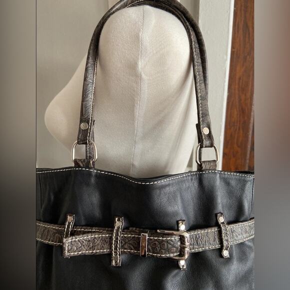 DANILO’S Black w/Brown Trim Convertible Backpack/Shoulder Bag main image 10